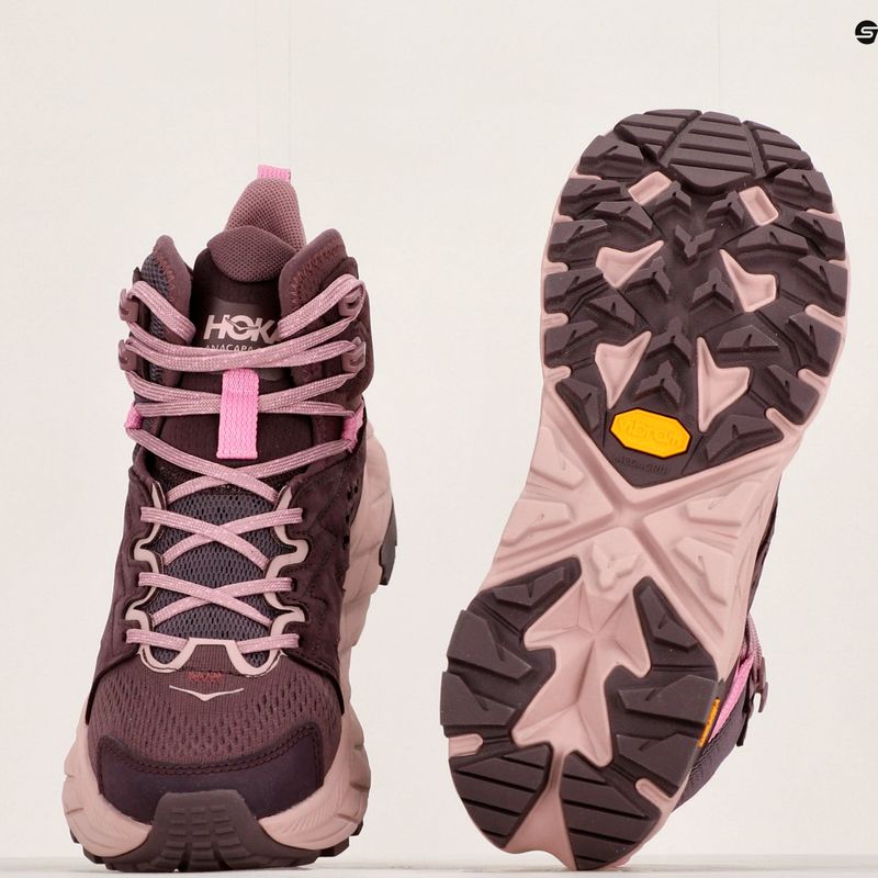 Scarpe da trekking da donna HOKA Anacapa Breeze Mid uvetta/malva 13
