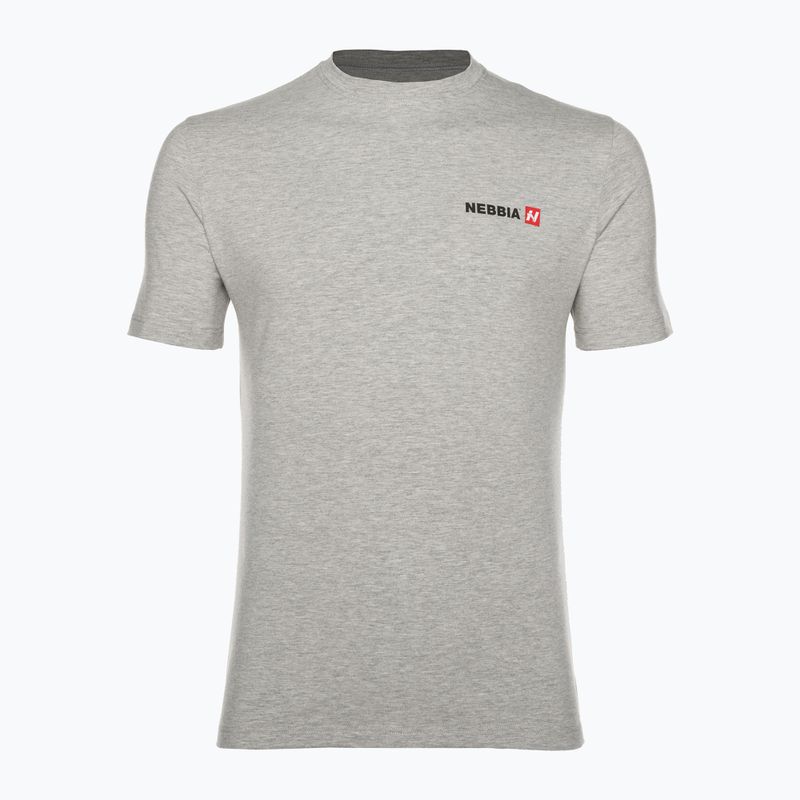 NEBBIA Maglietta da allenamento uomo Minimalist Logo grigio chiaro 4