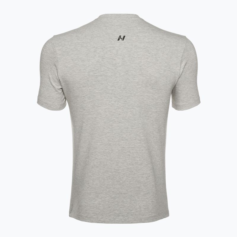 NEBBIA Maglietta da allenamento uomo Minimalist Logo grigio chiaro 5