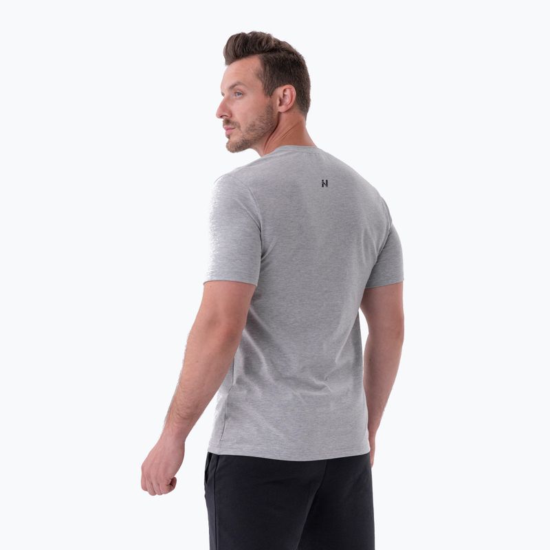 NEBBIA Maglietta da allenamento uomo Minimalist Logo grigio chiaro 2