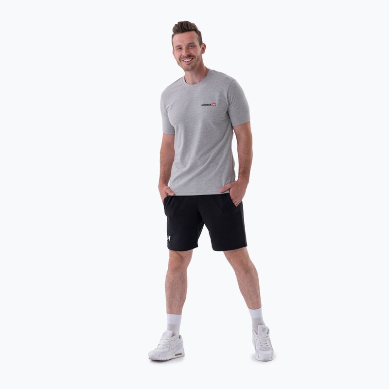 NEBBIA Maglietta da allenamento uomo Minimalist Logo grigio chiaro 3