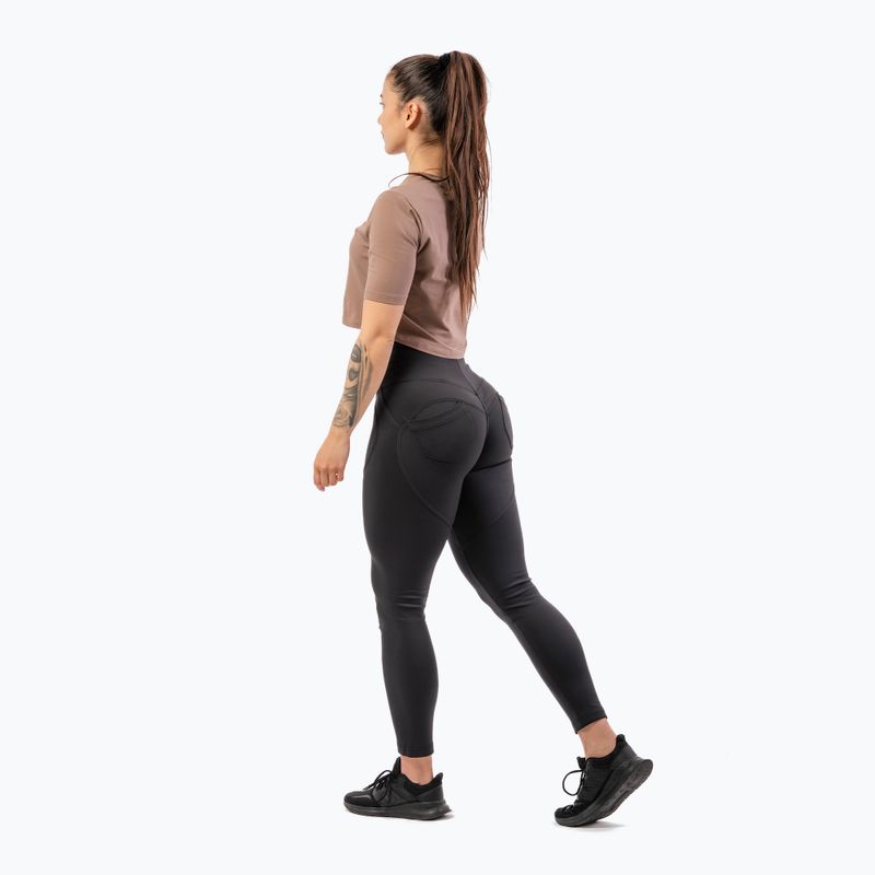 Leggings da allenamento donna NEBBIA Lifting Effect Bubble Butt nero 5