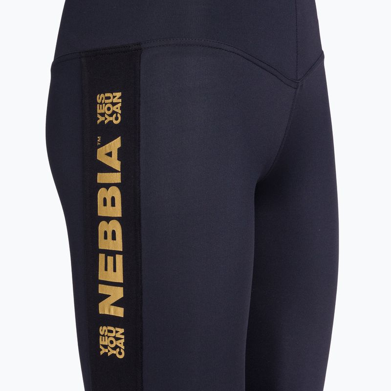 Leggings da allenamento da donna NEBBIA Gold Classic nero 3