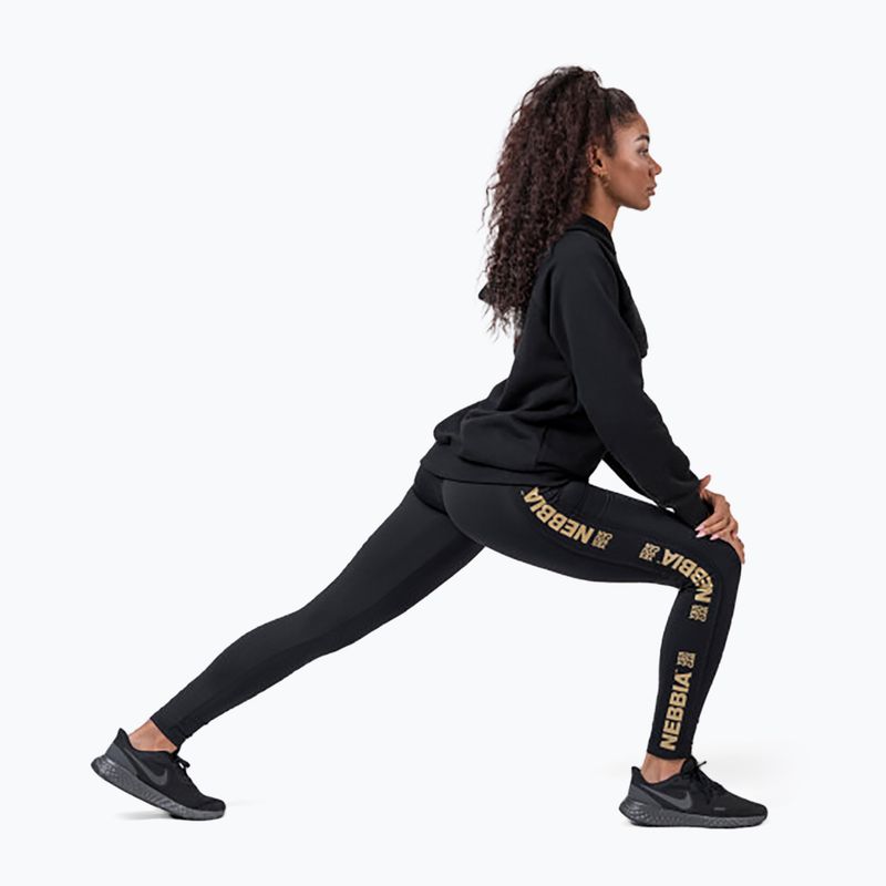 Leggings da allenamento da donna NEBBIA Gold Classic nero 7