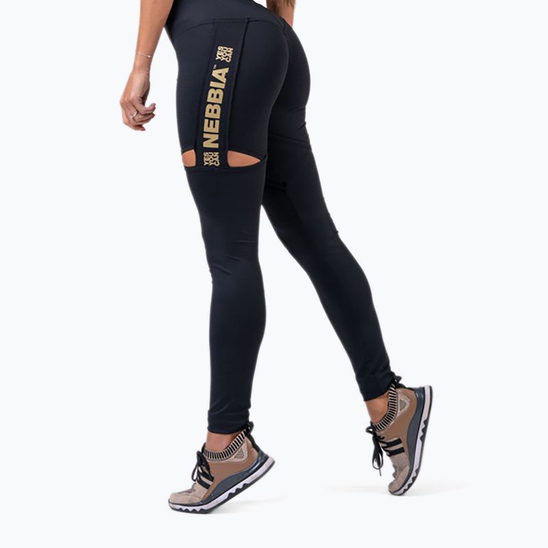 Leggings da allenamento da donna NEBBIA Honey Bunny nero 2