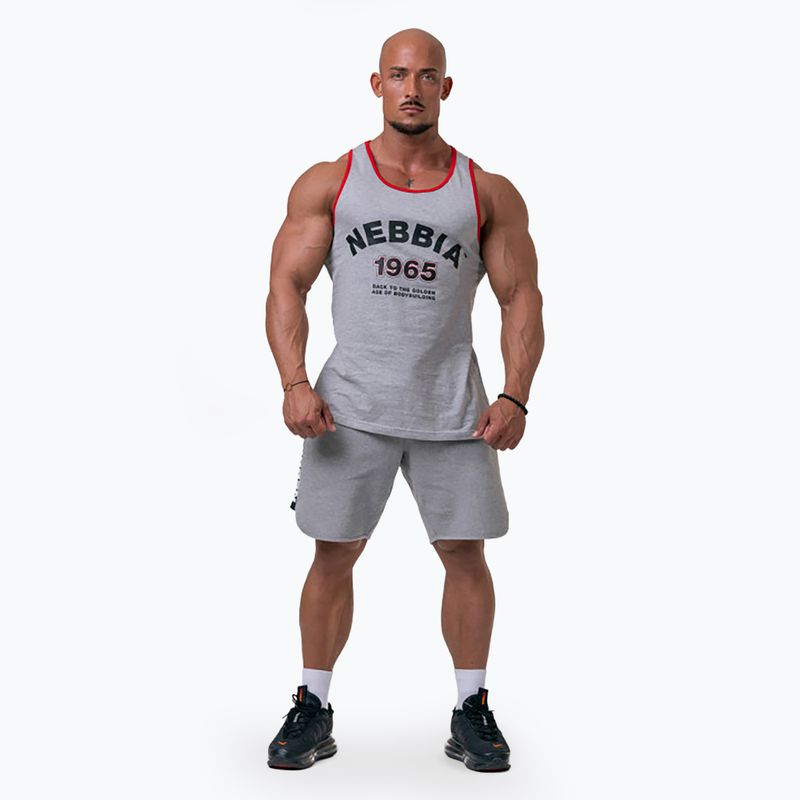 Canotta da allenamento donna NEBBIA Old-School Muscle Tank Top grigio chiaro 2
