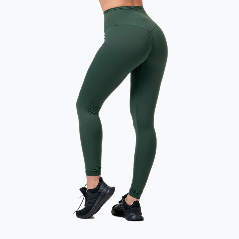 Leggings da allenamento a vita alta da donna NEBBIA Hero verde scuro 2