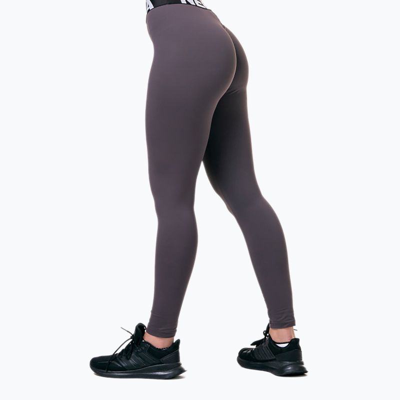 Leggings da allenamento da donna NEBBIA Squat Hero Scrunch Butt marron 2