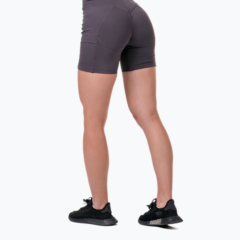 Pantaloncini da allenamento donna NEBBIA Biker Fit & Smart marron 2