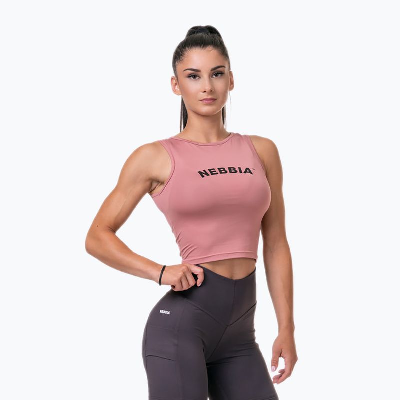 Canotta da allenamento donna NEBBIA Fit & Sporty Tank Top rosa antico