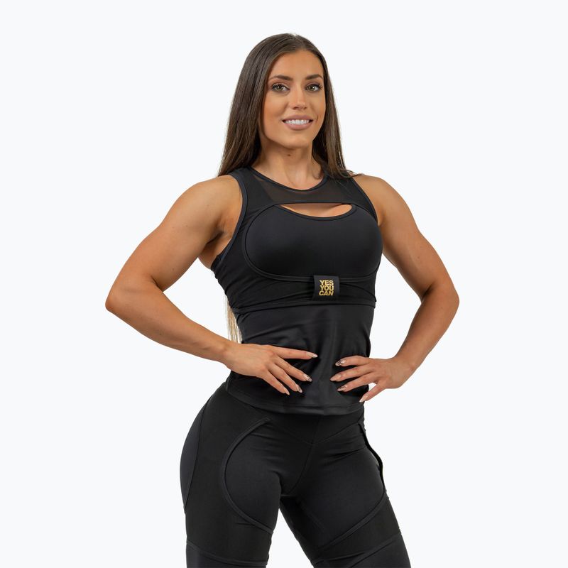 Top da allenamento da donna NEBBIA Ultra Intense nero/oro