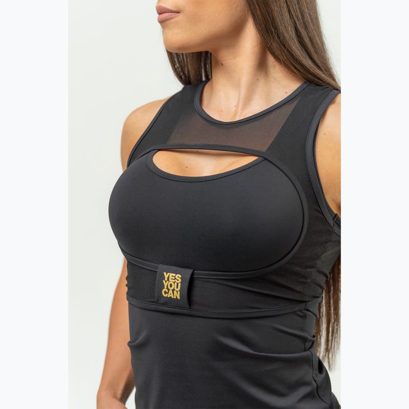 Top da allenamento da donna NEBBIA Ultra Intense nero/oro 6