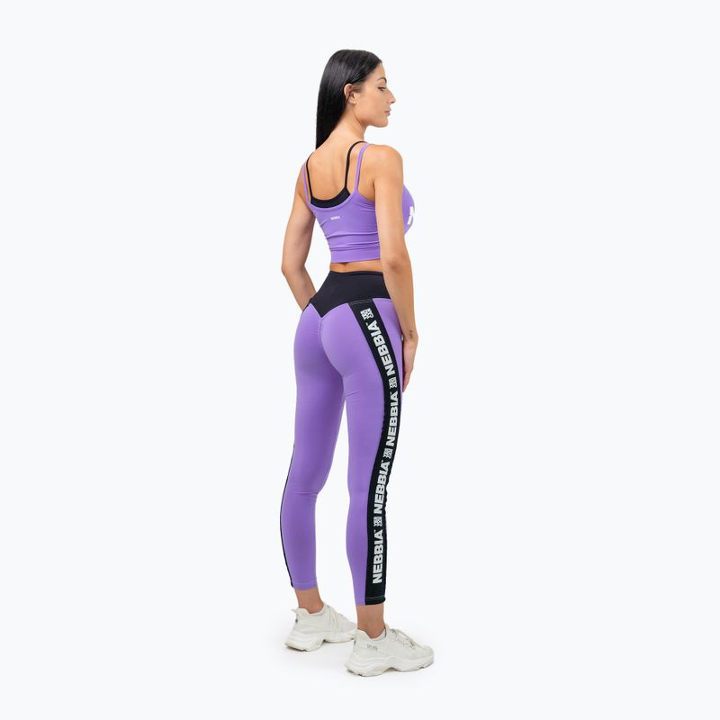 Leggings da allenamento da donna NEBBIA Iconic lilla 3