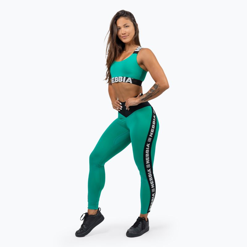 Leggings da allenamento da donna NEBBIA Iconic verde 2