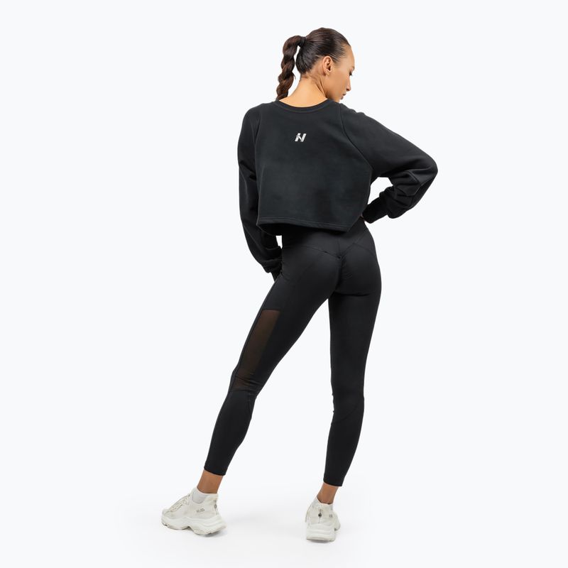 Top da allenamento donna NEBBIA Gym Spirit Crop nero 3