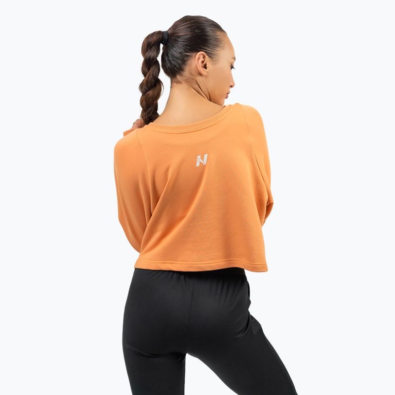 Top da allenamento donna NEBBIA Gym Spirit Crop arancione 3