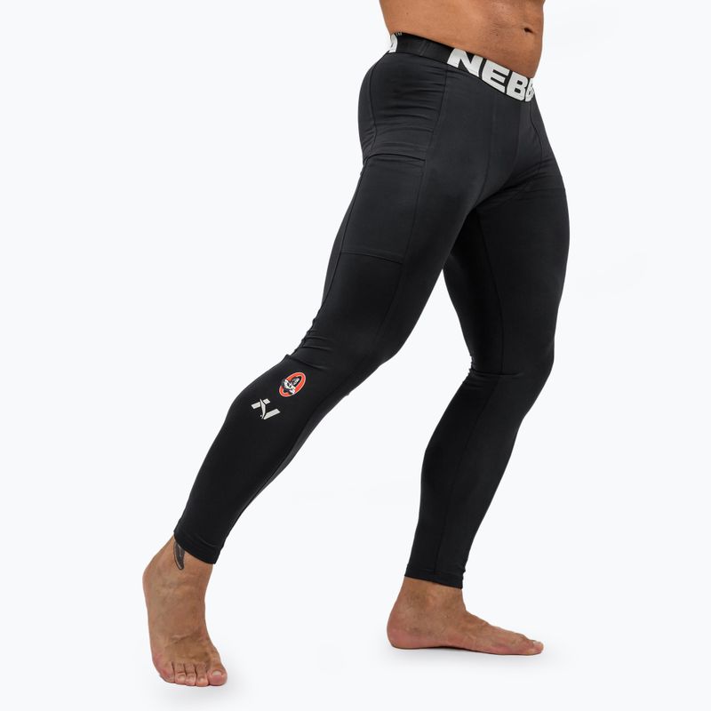 Leggings da allenamento NEBBIA Discipline da uomo, nero 3