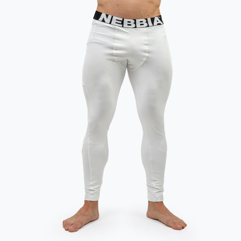 Leggings da allenamento da uomo NEBBIA Discipline bianco