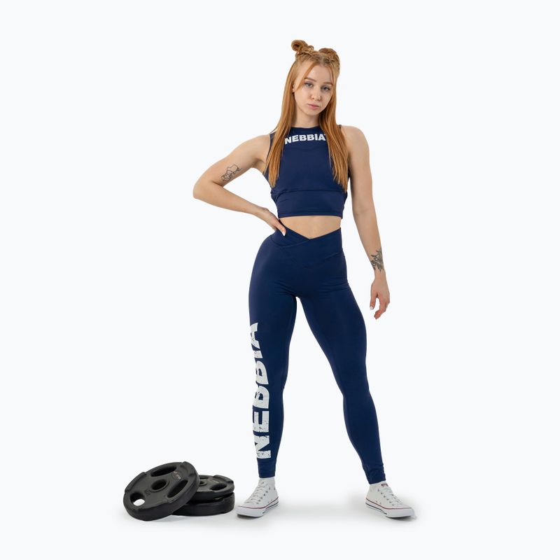 Leggings da allenamento da donna NEBBIA Glute Check a vita alta blu scuro 2