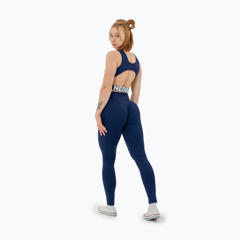 Leggings da allenamento da donna NEBBIA Glute Check a vita alta blu scuro 3