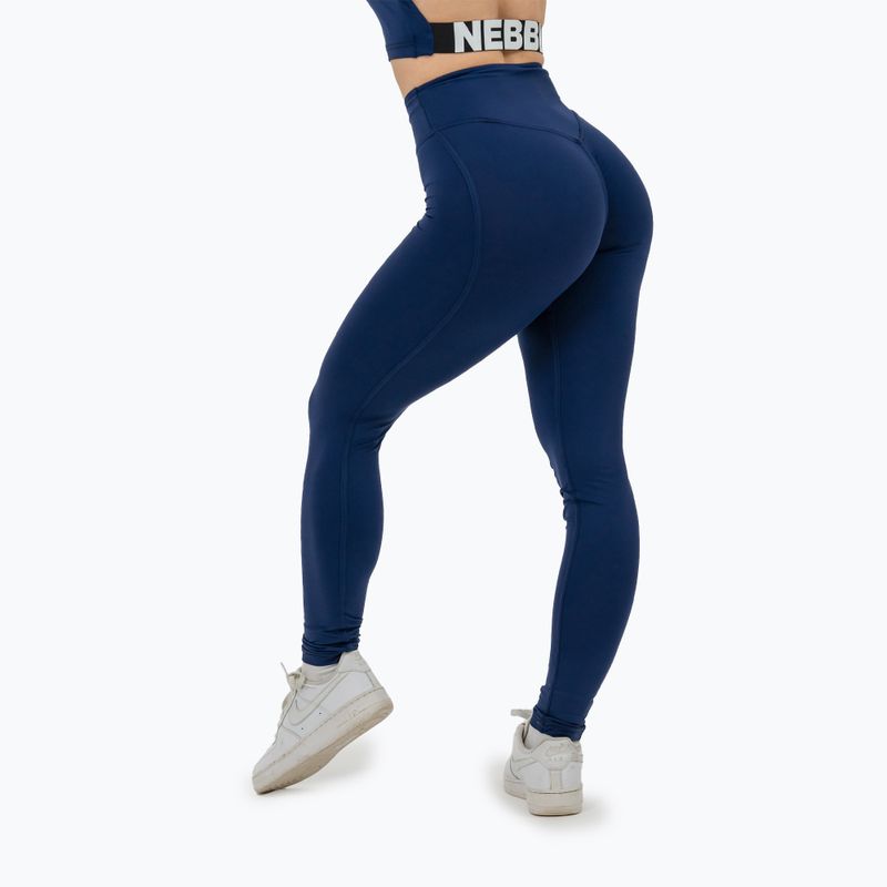 Leggings da allenamento da donna NEBBIA Glute Check a vita alta blu scuro 4