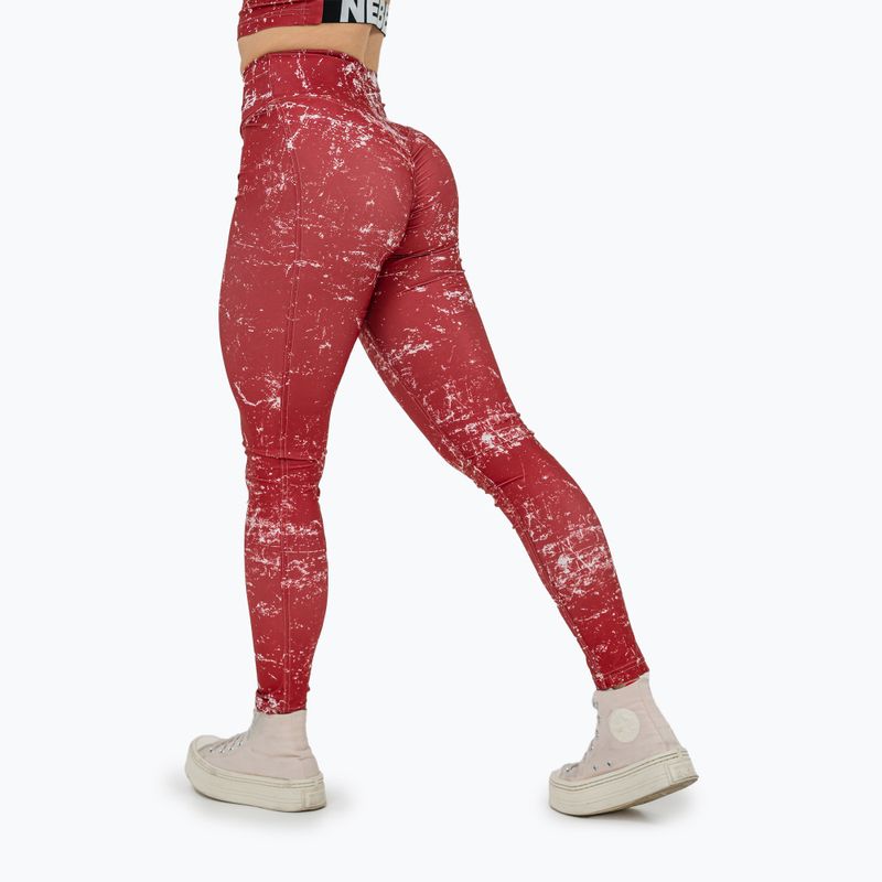 NEBBIA Rough Girl - leggings da allenamento da donna, rosso 3