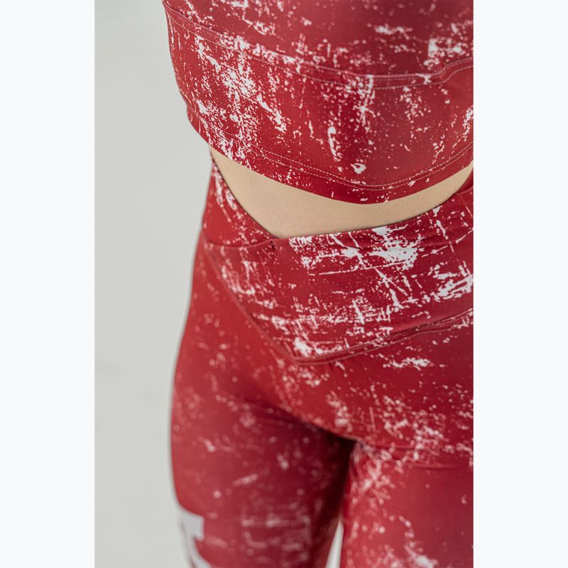 NEBBIA Rough Girl - leggings da allenamento da donna, rosso 4