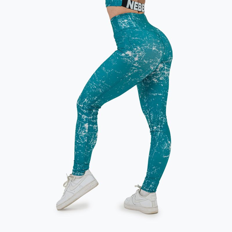 Leggings da allenamento da donna NEBBIA Rough Girl verde 4