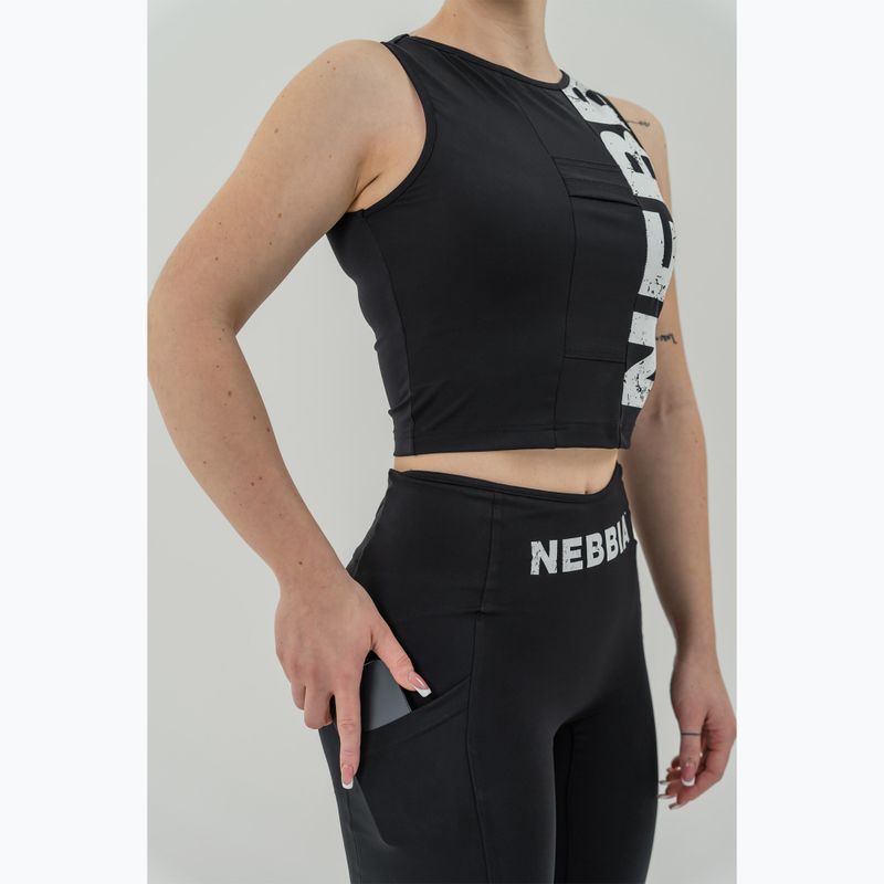 Top da allenamento donna NEBBIA Snatched nero 5