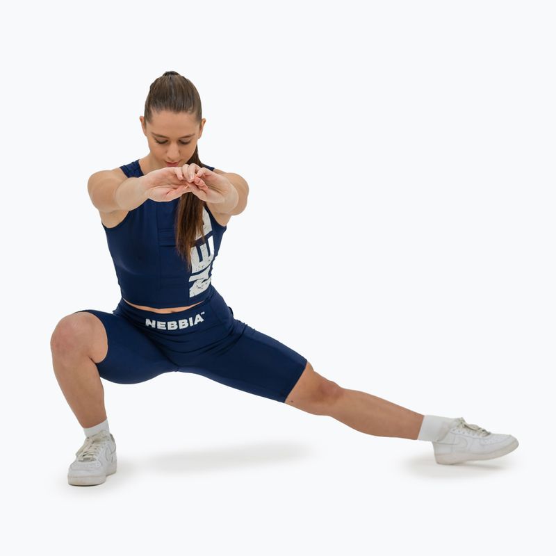 NEBBIA Snatched top da allenamento da donna blu scuro 8