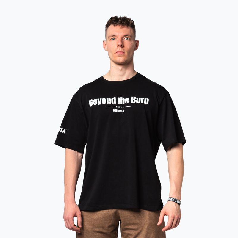 Camicia da allenamento da uomo NEBBIA Heavyweight Grind nero