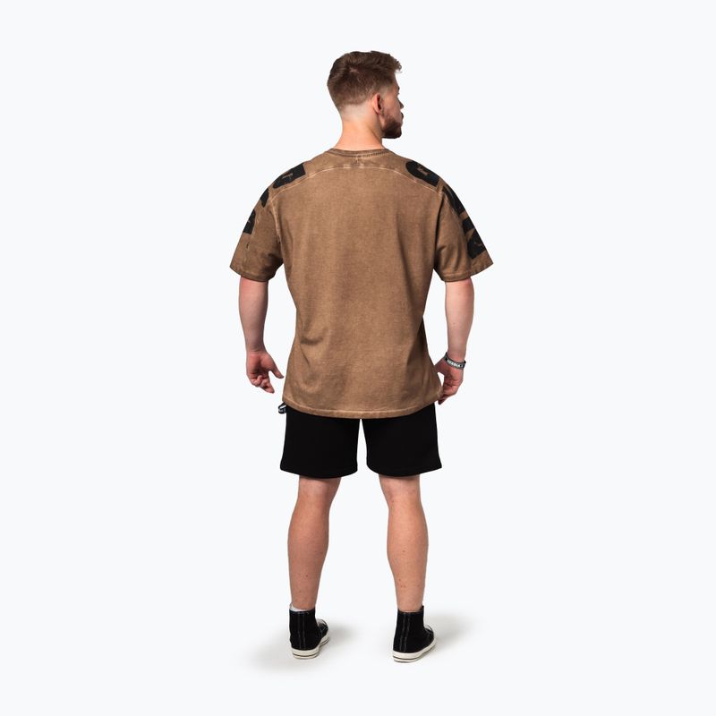Camicia da allenamento NEBBIA Washed-Off Lifting Club da uomo marrone chiaro 3
