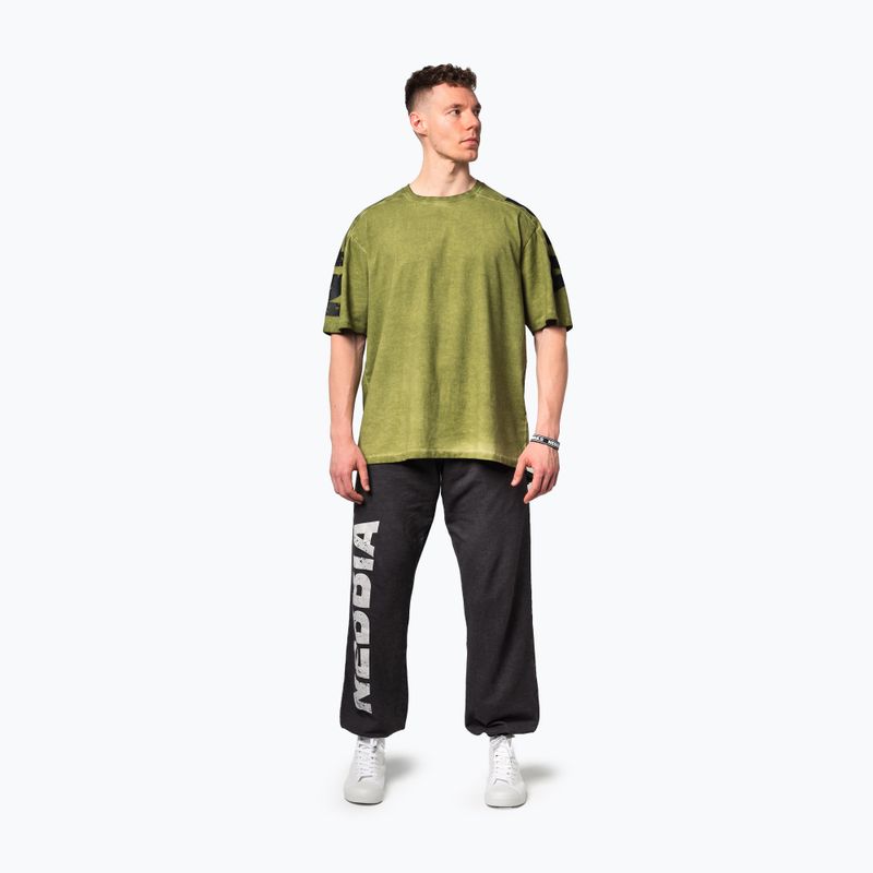 Camicia da allenamento da uomo NEBBIA Washed-Off Lifting Club verde 2