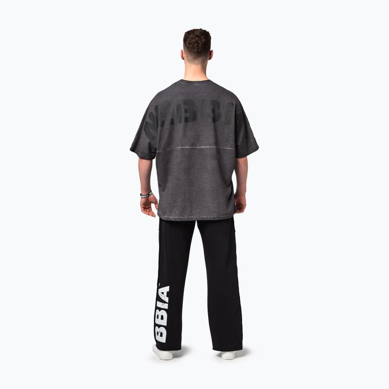 NEBBIA Washed-Off Heavyweight Camicia da allenamento da uomo No Shortcuts nero 3