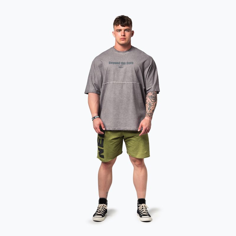 Camicia da allenamento da uomo NEBBIA Washed-Off Heavyweight No Shortcuts grigio chiaro 2