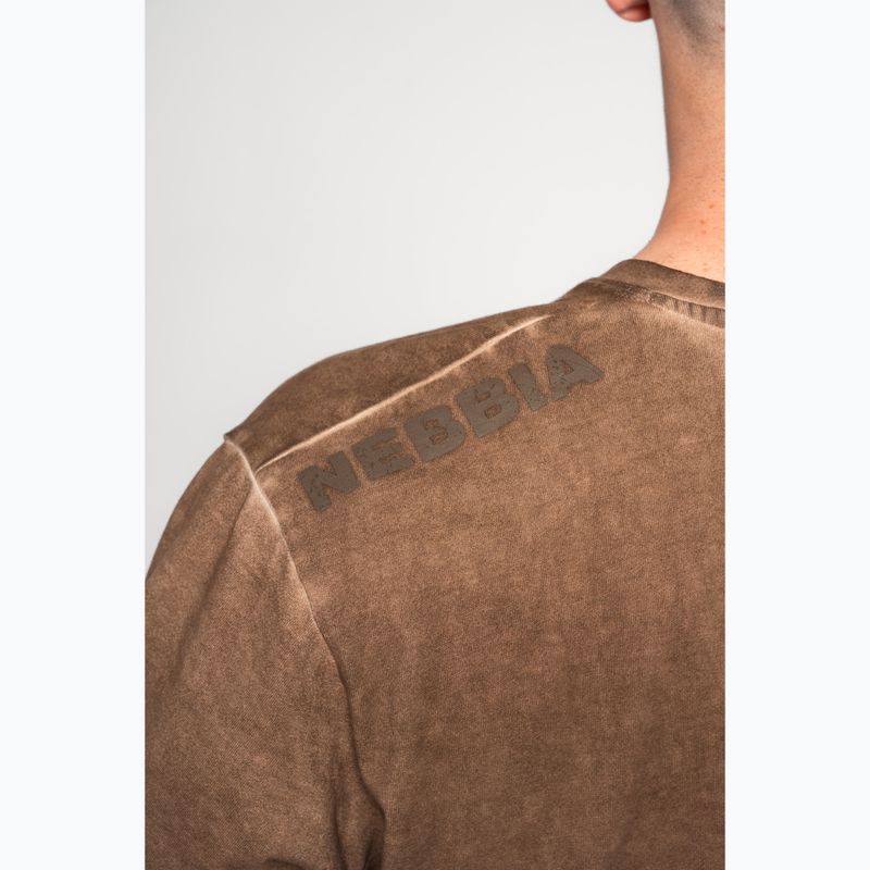 NEBBIA Camicia da allenamento Washed-Off Heritage marrone chiaro 4