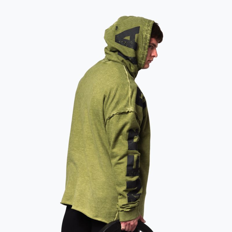 Felpa da allenamento da uomo NEBBIA Washed-Off Hoodie NO BS verde 4