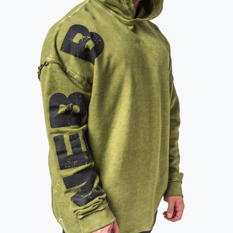 Felpa da allenamento da uomo NEBBIA Washed-Off Hoodie NO BS verde 5