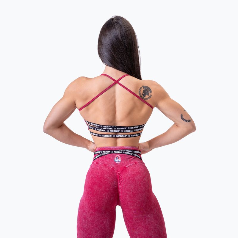 Leggings da allenamento da donna NEBBIA Washed a vita alta Legacy rosso 4
