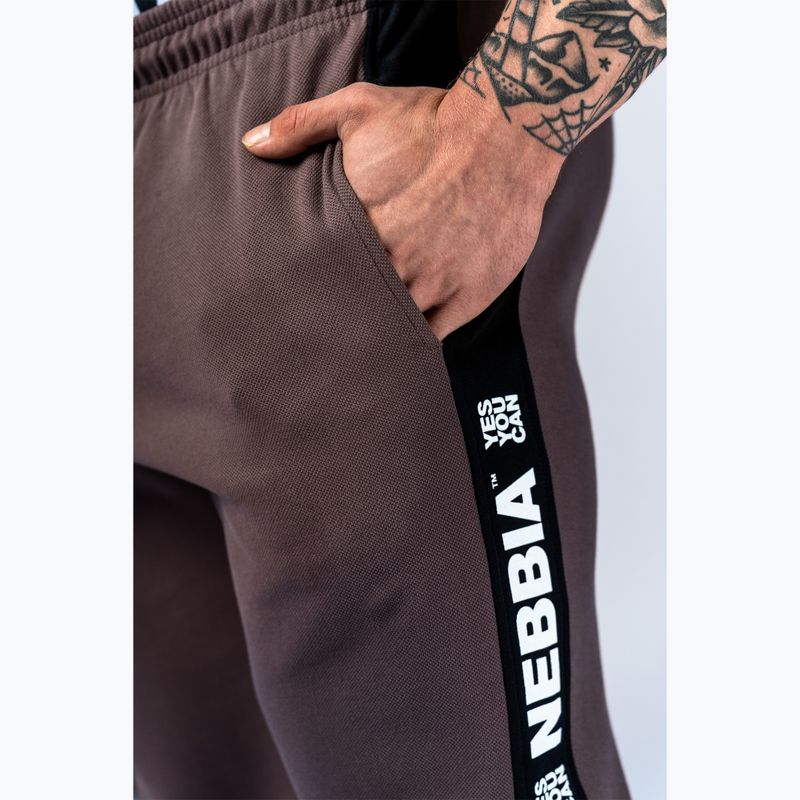 Pantaloni da allenamento da uomo NEBBIA Hero brown 6