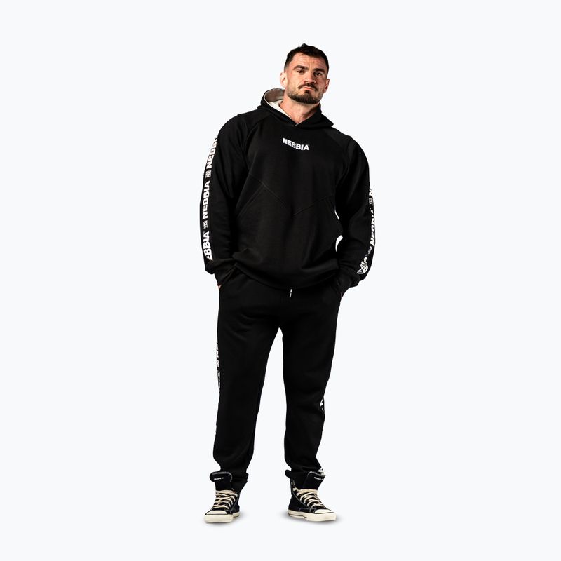 Felpa da uomo NEBBIA Hero Hoodie black 2