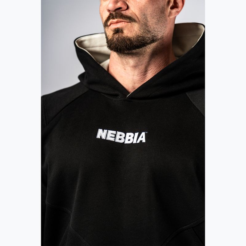 Felpa da uomo NEBBIA Hero Hoodie black 5