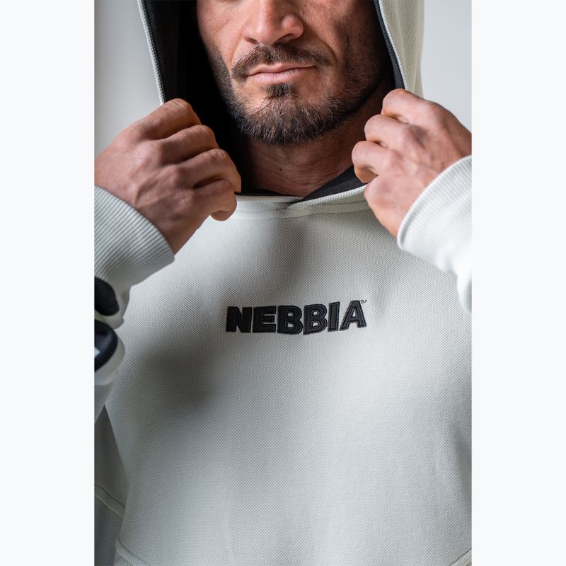 Felpa da uomo NEBBIA Hero Hoodie light grey 3