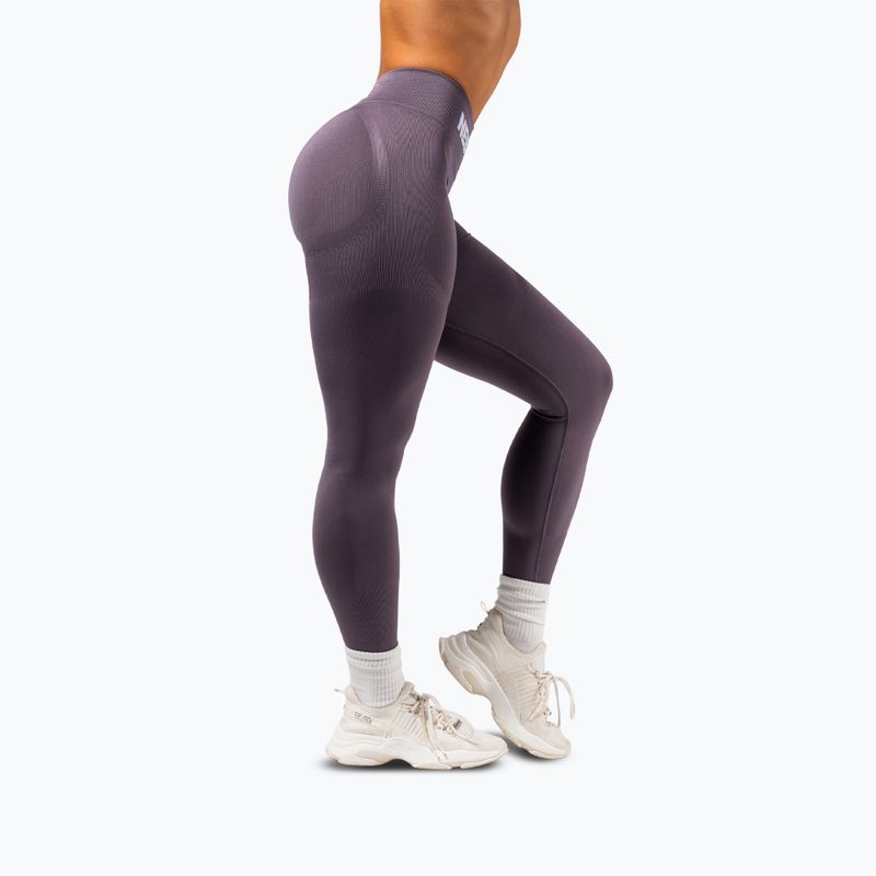 Leggings da allenamento donna NEBBIA Flow Seamless Push-Up dark grey 4