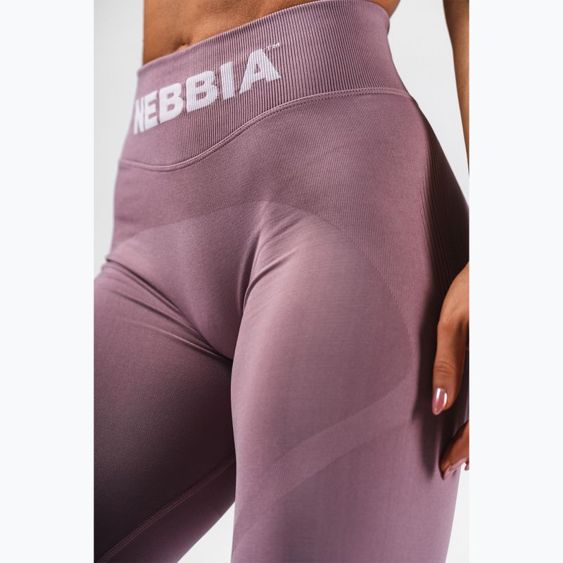 Leggings da allenamento donna NEBBIA Flow Seamless Hight Waist Push Up pink 6