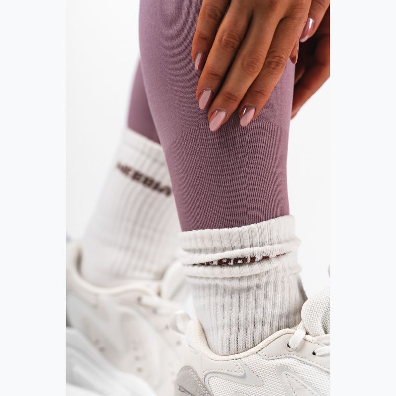 Leggings da allenamento donna NEBBIA Flow Seamless Hight Waist Push Up pink 9