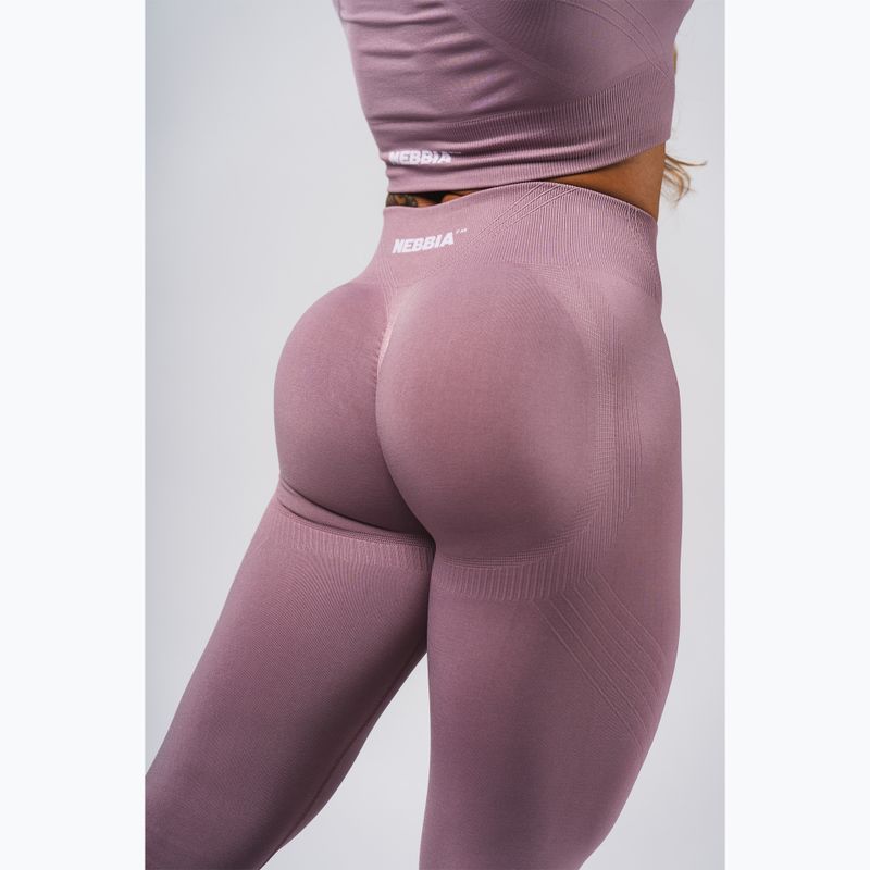 Leggings da allenamento donna NEBBIA Flow Seamless Maximum Push-Up pink 6