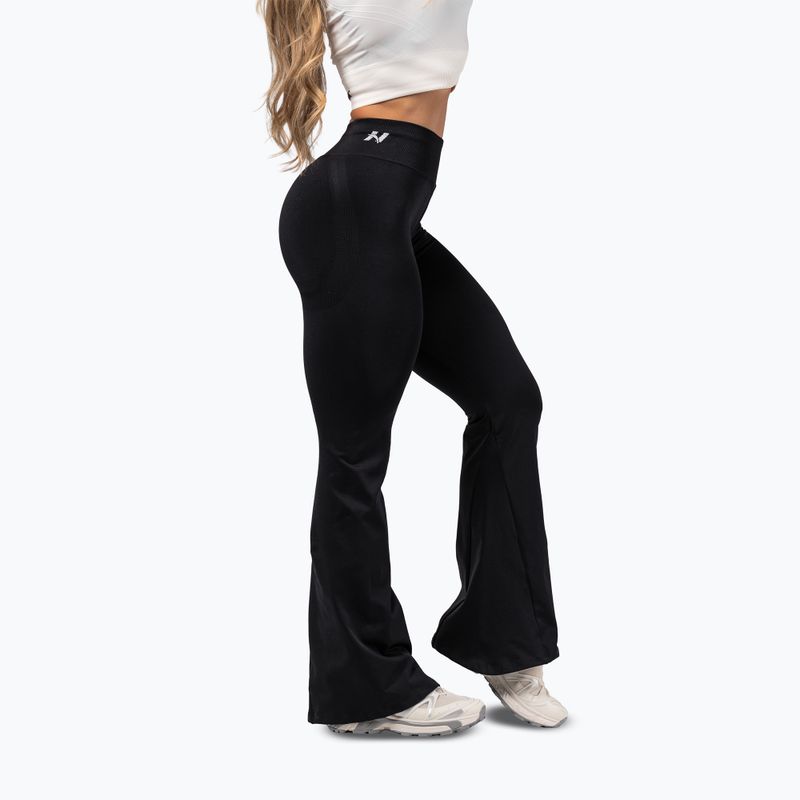 Leggings da allenamento donna NEBBIA Flow Seamless High Waist Sculpting Flared Black 4