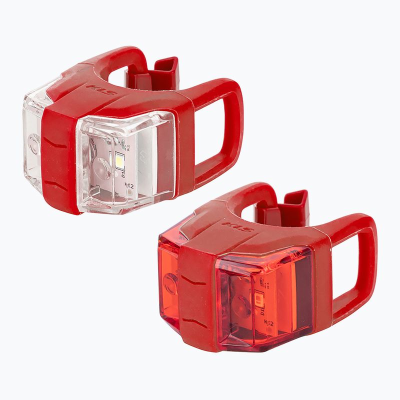 Set di luci per bicicletta Kellys Twins II rosso