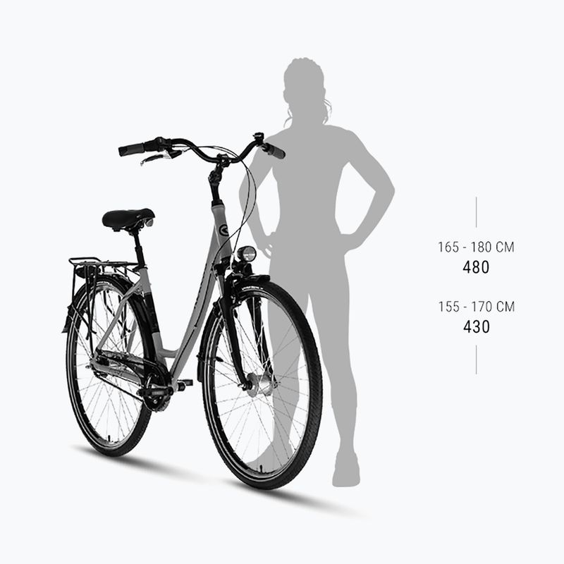 Bicicletta da città da donna Kellys Avery 50 28" grigio grafite 3